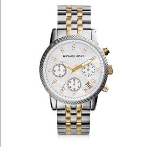 Michael Kors Two Tone Mother of Pearl Watch